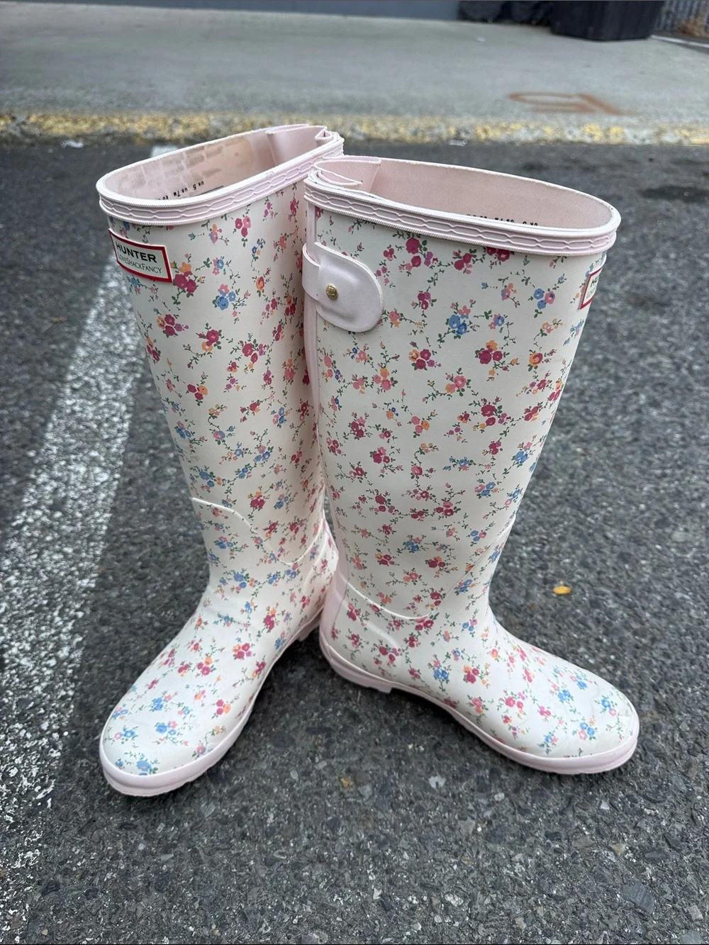 LOVESHACK FANCY Hunter Floral Tall Rain Boots